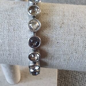 Elegant Silver Bracelet with Crystal Accents
